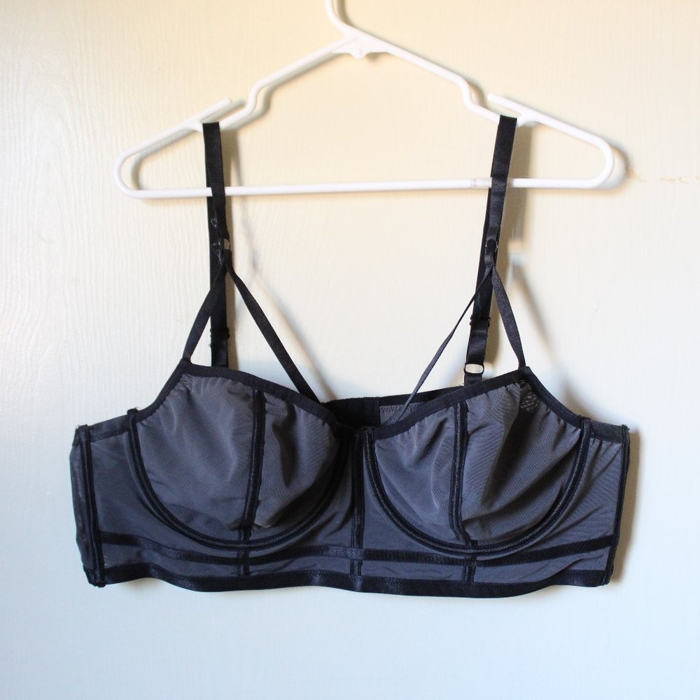TORRID GREY SIMPLY MESH STRAPPY UNDERWIRE BRA